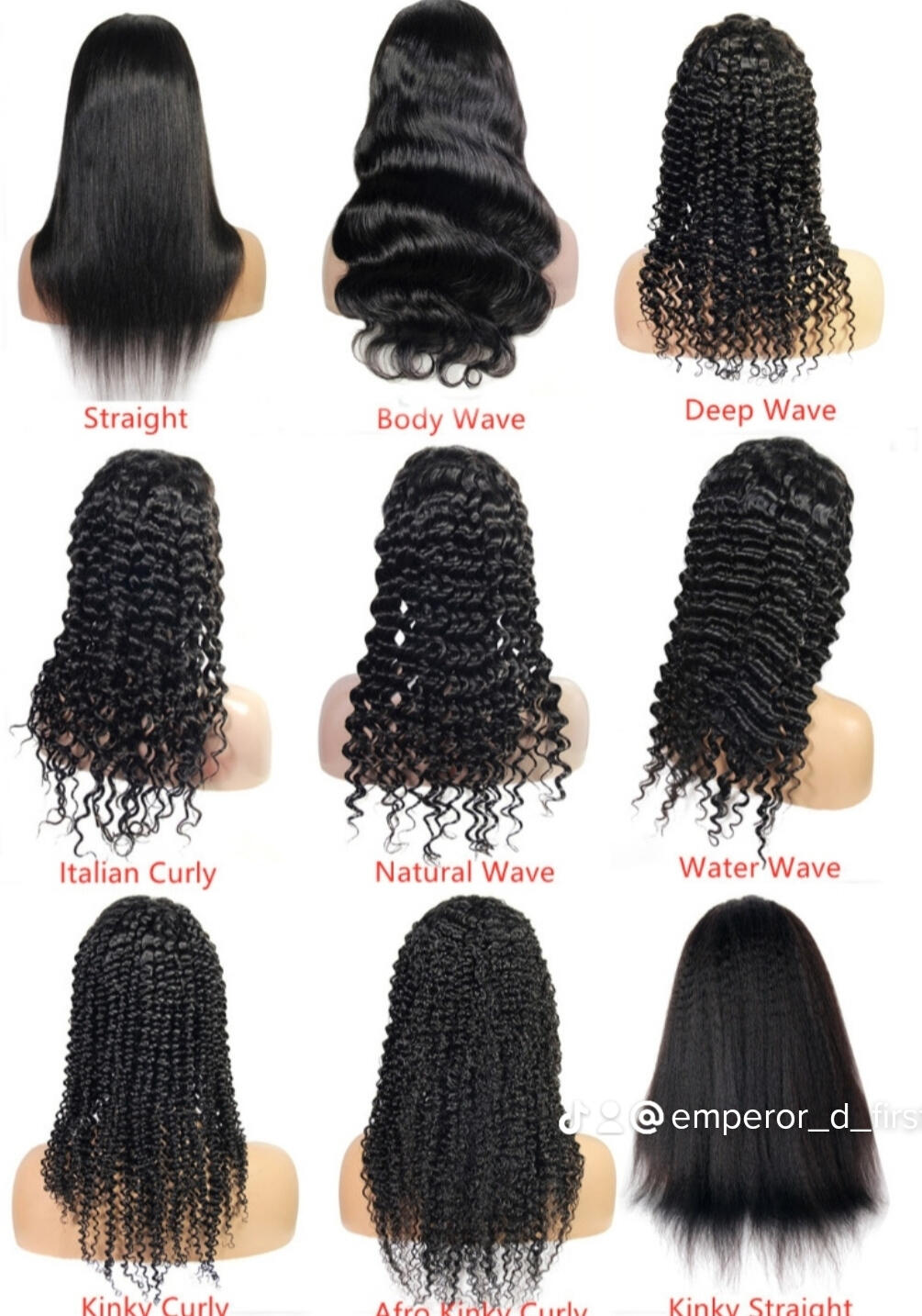 Forms of wigs we have